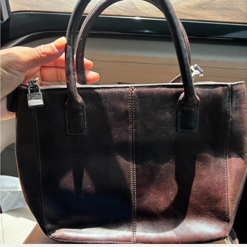Elegant Brown Leather Handbag